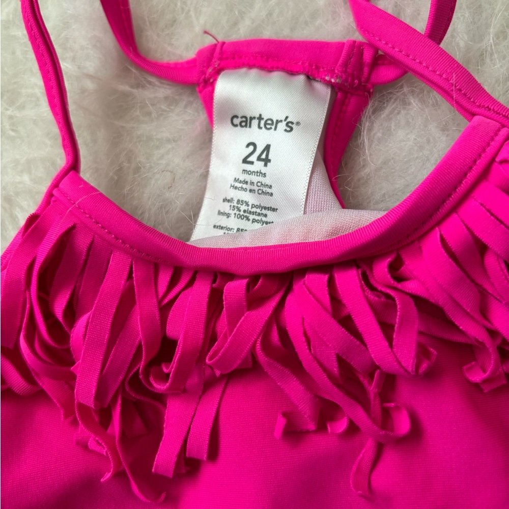 Set of 2 Carter's Toddler Girls Pink Swimsuits - Picture 2 of 5